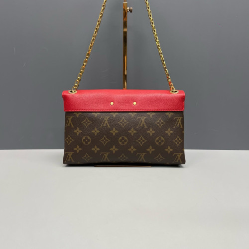 Louis Vuitton Pallas Chain Monogram Brown Red
