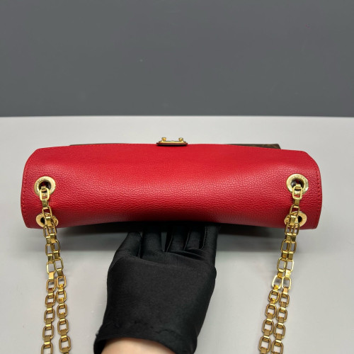 Louis Vuitton Pallas Chain Monogram Brown Red