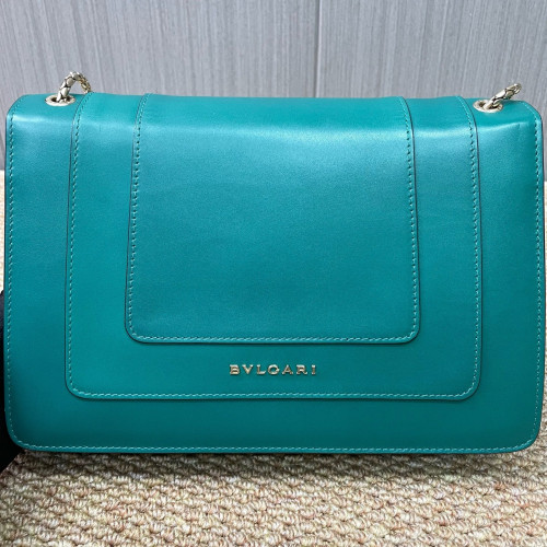 Bvlgari Large Serpenti Forever Shoulder Bag Calfskin Green