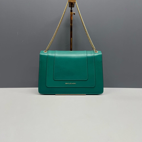 Bvlgari Large Serpenti Forever Shoulder Bag Calfskin Green