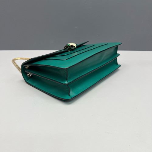 Bvlgari Large Serpenti Forever Shoulder Bag Calfskin Green