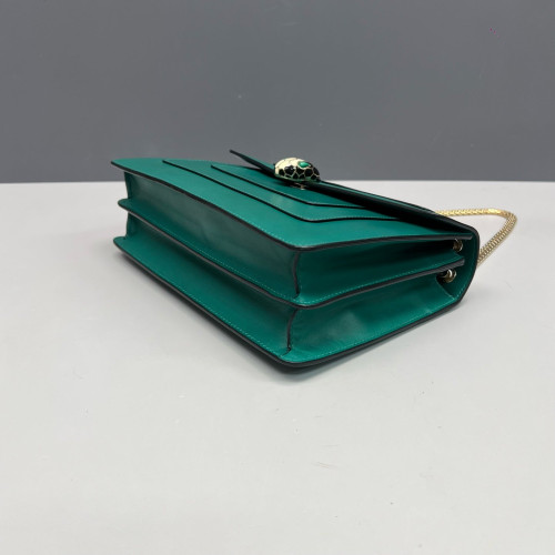 Bvlgari Large Serpenti Forever Shoulder Bag Calfskin Green