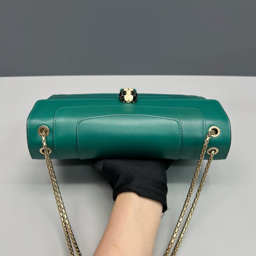 Bvlgari Large Serpenti Forever Shoulder Bag Calfskin Green