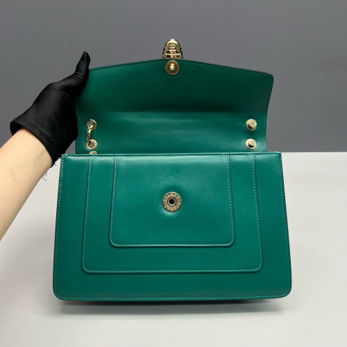 Bvlgari Large Serpenti Forever Shoulder Bag Calfskin Green