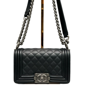 Chanel Quilted Mini Boy Flap Calfskin Black