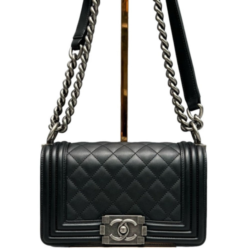 Chanel Quilted Mini Boy Flap Calfskin Black