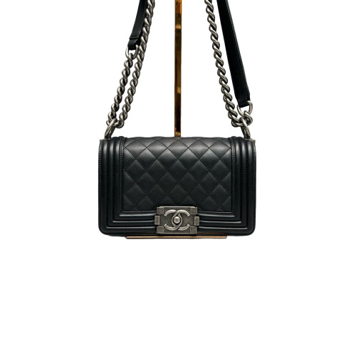 Chanel Quilted Mini Boy Flap Calfskin Black