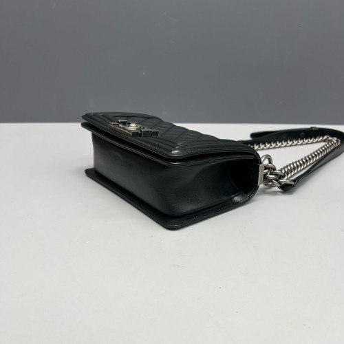 Chanel Quilted Mini Boy Flap Calfskin Black