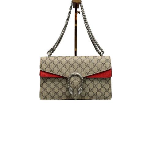 Gucci Meium Dionysus GG Supreme Monogram Suede Red