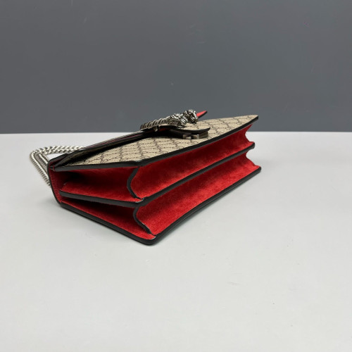 Gucci Meium Dionysus GG Supreme Monogram Suede Red