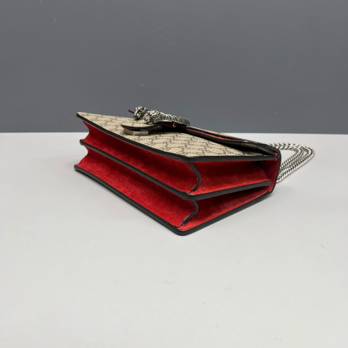 Gucci Meium Dionysus GG Supreme Monogram Suede Red