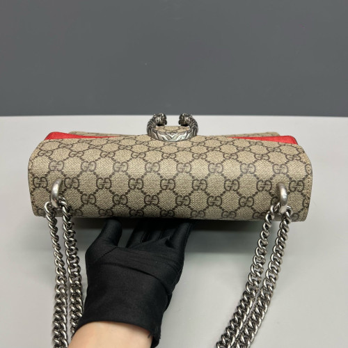 Gucci Meium Dionysus GG Supreme Monogram Suede Red