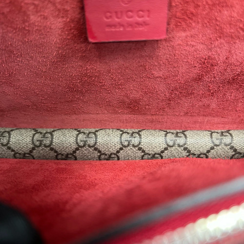 Gucci Meium Dionysus GG Supreme Monogram Suede Red