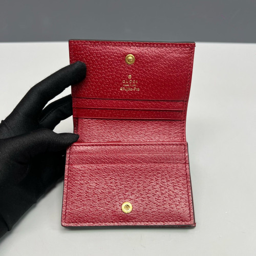 Gucci X Doraemon Compact Wallet GG Supreme Monogram Brown Red Blue