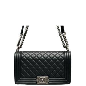 Chanel Quilted Medium Boy Flap Calfskin Black