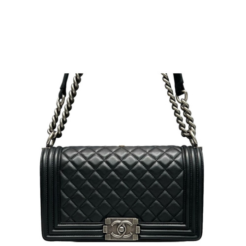 Chanel Quilted Medium Boy Flap Calfskin Black