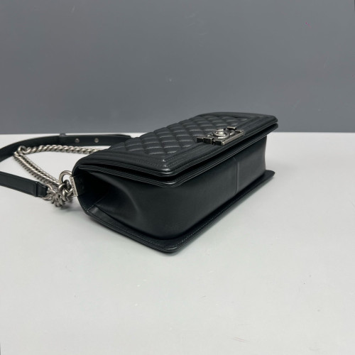 Chanel Quilted Medium Boy Flap Calfskin Black