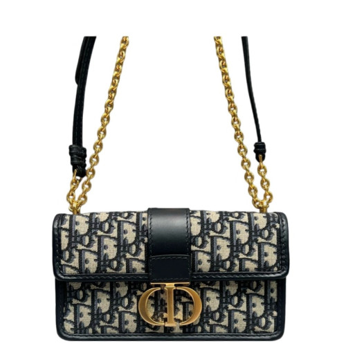 Dior 30 Montaigne East-Wast Bag Oblique Navy Beige Black