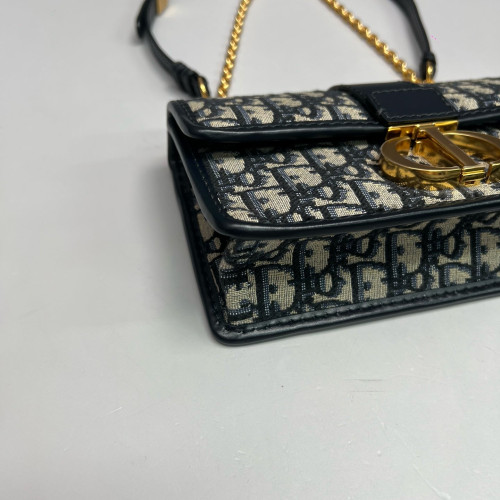 Dior 30 Montaigne East-Wast Bag Oblique Navy Beige Black