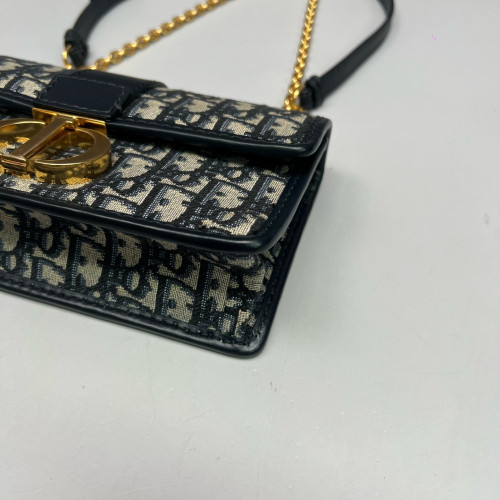 Dior 30 Montaigne East-Wast Bag Oblique Navy Beige Black