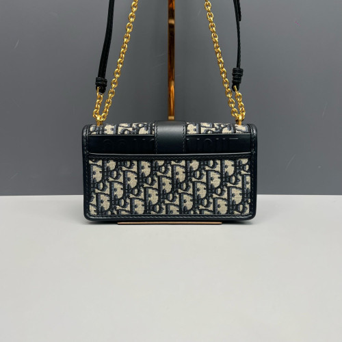 Dior 30 Montaigne East-Wast Bag Oblique Navy Beige Black