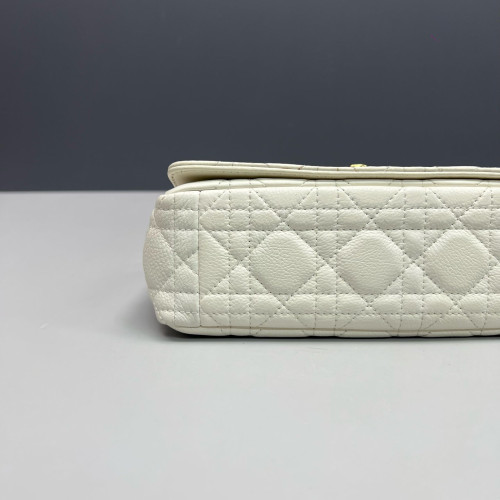 Dior Small Caro Bag Cuir Calfskin White