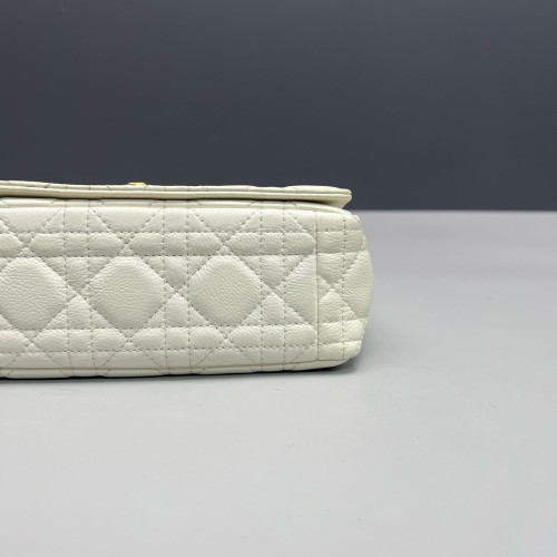 Dior Small Caro Bag Cuir Calfskin White