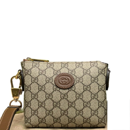Gucci Crossbody Bag GG Supreme Monogram Beige Brown