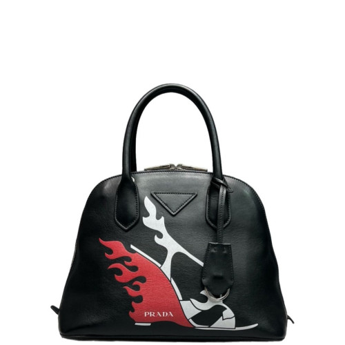 Prada Dome Calfskin Black Red White