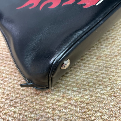 Prada Dome Calfskin Black Red White