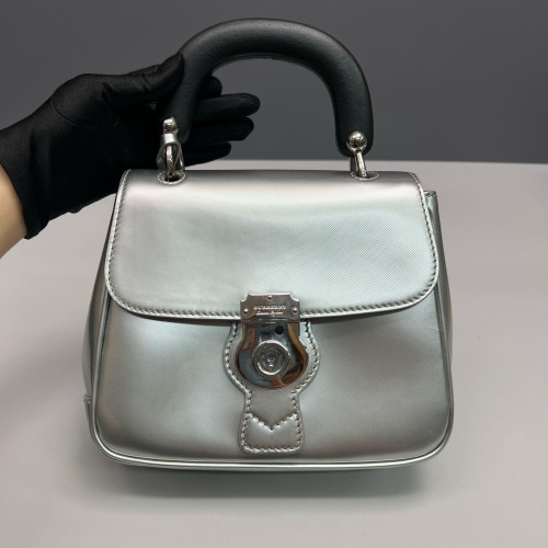 Burberry Small DK88 Calfskin Silver Burberry Small DK88 Calfskin Silver