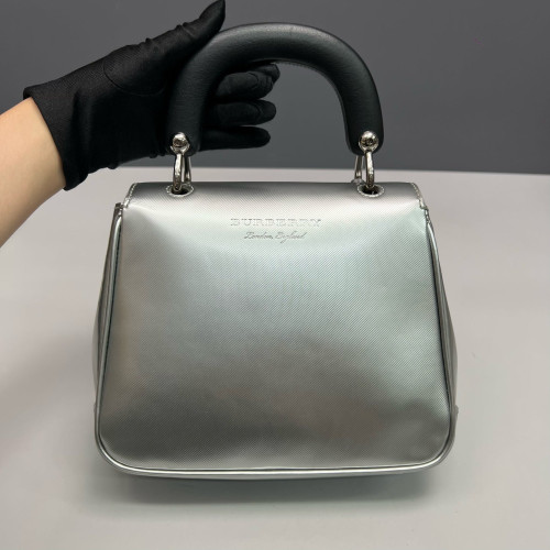 Burberry Small DK88 Calfskin Silver Burberry Small DK88 Calfskin Silver