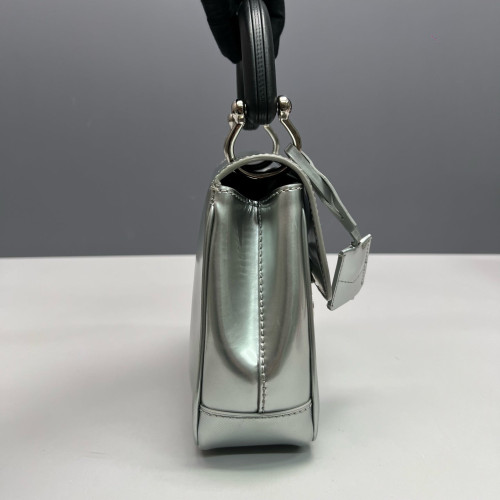 Burberry Small DK88 Calfskin Silver Burberry Small DK88 Calfskin Silver