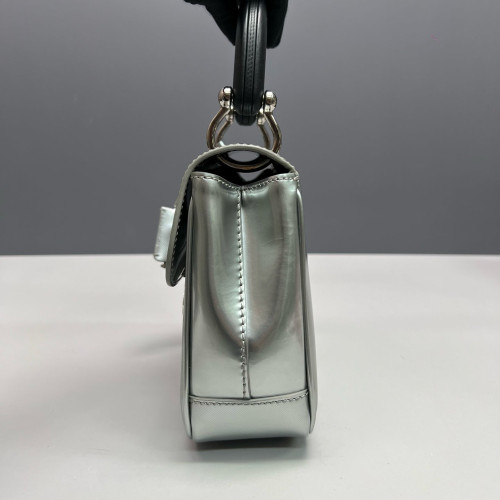 Burberry Small DK88 Calfskin Silver Burberry Small DK88 Calfskin Silver