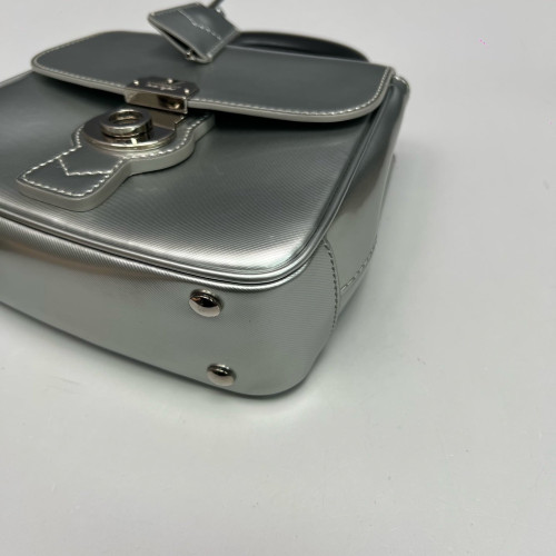 Burberry Small DK88 Calfskin Silver Burberry Small DK88 Calfskin Silver