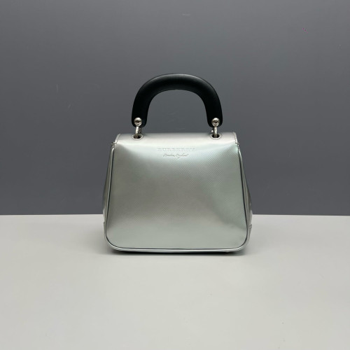 Burberry Small DK88 Calfskin Silver Burberry Small DK88 Calfskin Silver