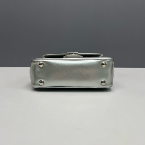 Burberry Small DK88 Calfskin Silver Burberry Small DK88 Calfskin Silver