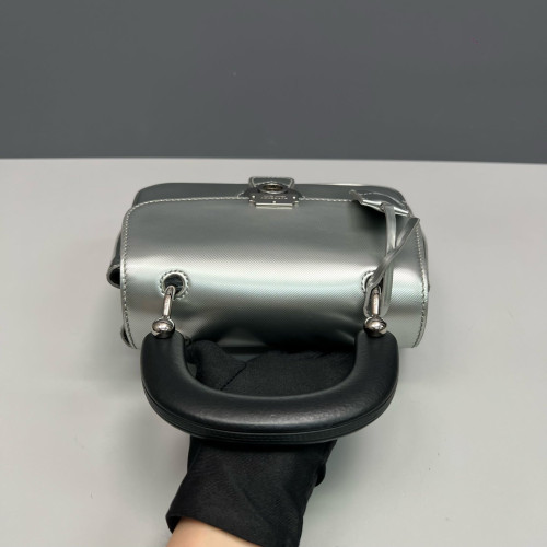 Burberry Small DK88 Calfskin Silver Burberry Small DK88 Calfskin Silver