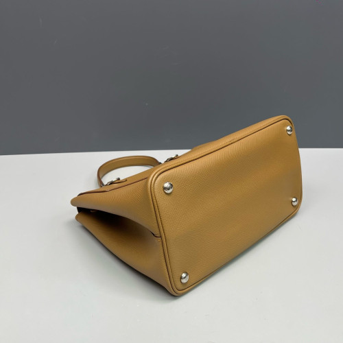 Prada Double Turnlock Messenger Saffiano Calfskin Brown