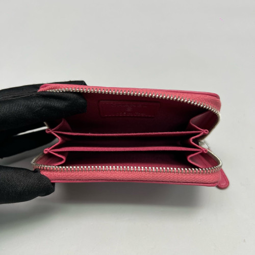 Chanel Camellia Coin Purse Calfskin Pink
