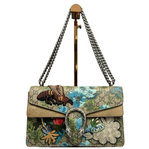 Gucci Embroidered Meium Dionysus GG Supreme Monogram Brown Green Blue