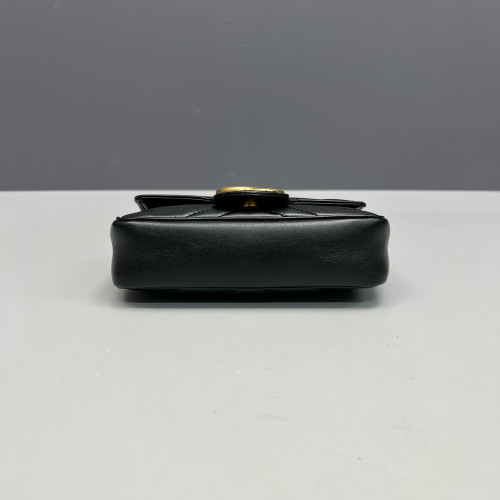 Gucci Matelasse Super Mini GG Marmont Calfskin Black Gucci Matelasse Super Mini GG Marmont Calfskin Black