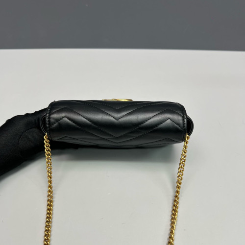 Gucci Matelasse Super Mini GG Marmont Calfskin Black Gucci Matelasse Super Mini GG Marmont Calfskin Black