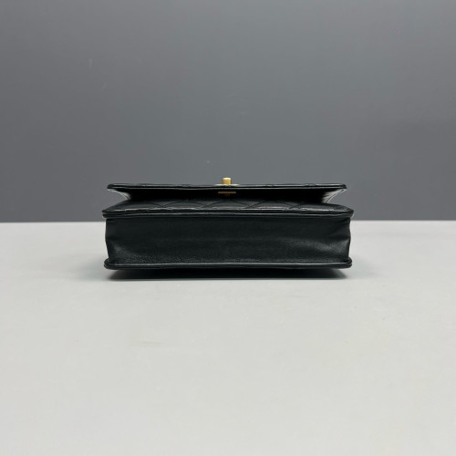 Chanel Quilted CC Pearl Crush Wallet On Chain WOC Lambskin Black Chanel Quilted CC Pearl Crush Wallet On Chain WOC Lambskin Black
