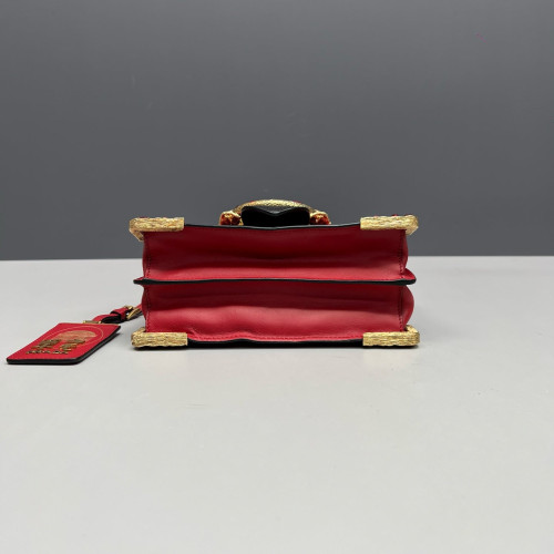 Prada Mini Cahier Calfskin Red Black Prada Mini Cahier Calfskin Red Black