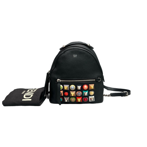 Fendi Studded By The Way Backpack Calfskin Black