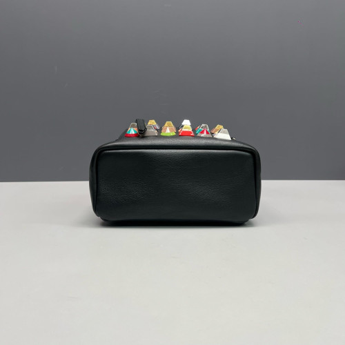 Fendi Studded By The Way Backpack Calfskin Black