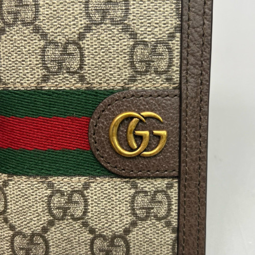 Gucci Web Ophidia Card Holder GG Supreme Monogram Beige Brown Green Gucci Web Ophidia Card Holder GG Supreme Monogram Beige Brown Green