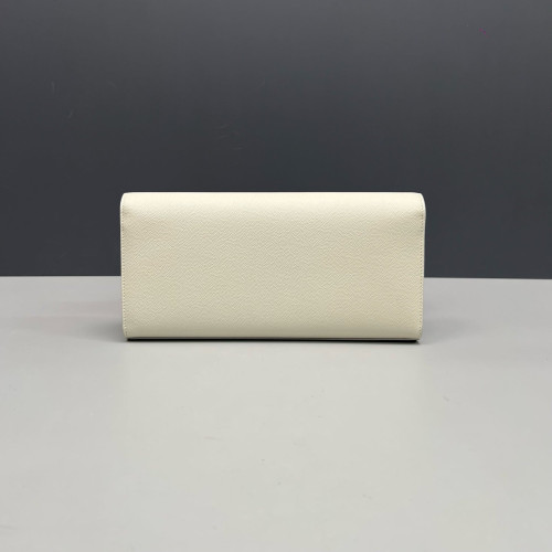 Yves Saint Laurent Medium Kate Clutch Caviar White