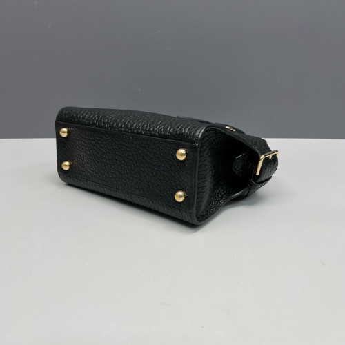 Burberry Crossbody Bag Grained Calfskin Black